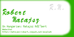 robert matajsz business card